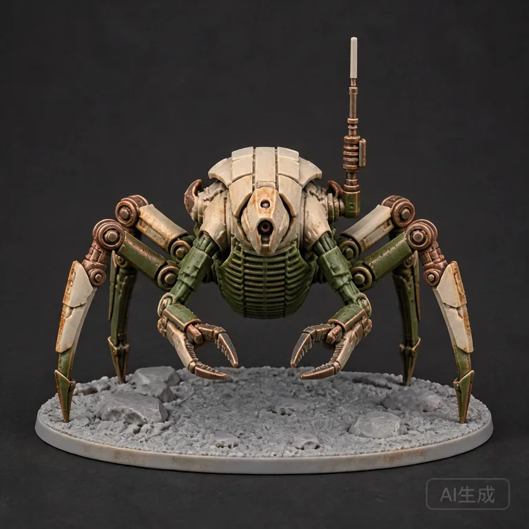 Desert strider miniature paint scheme, front view