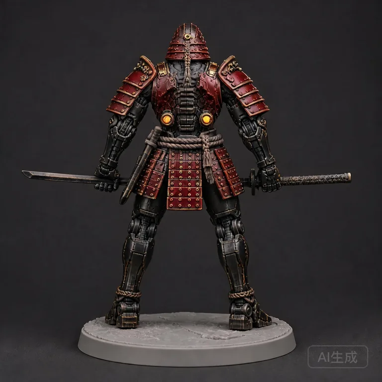 Ember ronin miniature paint scheme, back view
