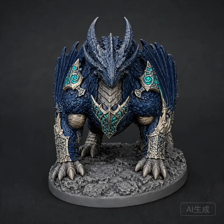 Midnight beast miniature paint scheme, front view