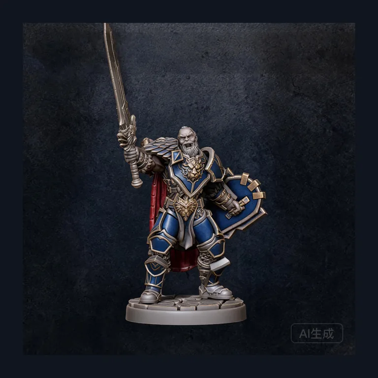 Royal guard miniature paint scheme, front view