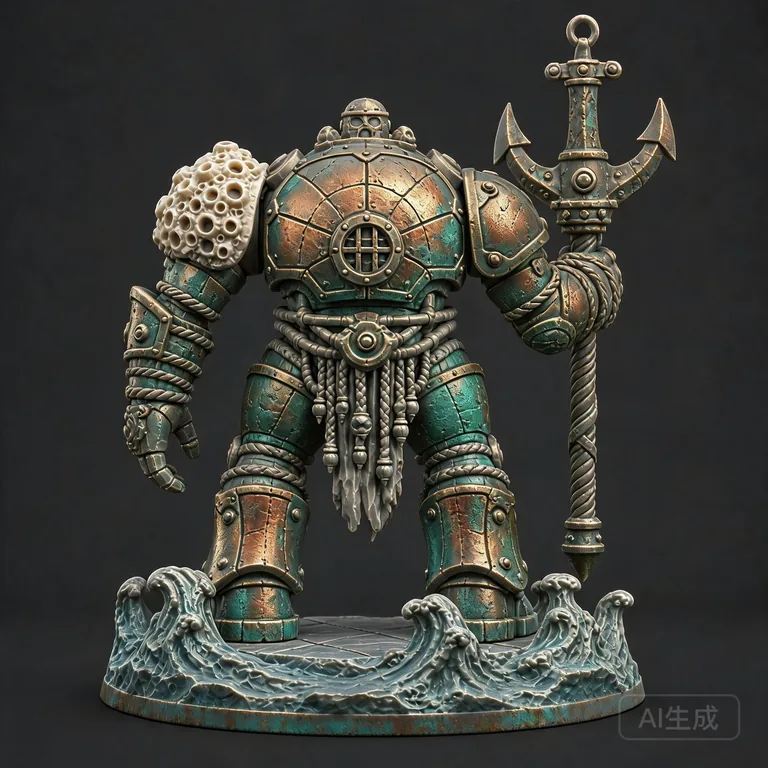 Tide colossus miniature paint scheme, back view