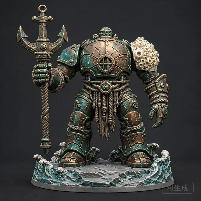 Tide colossus miniature paint scheme, front view