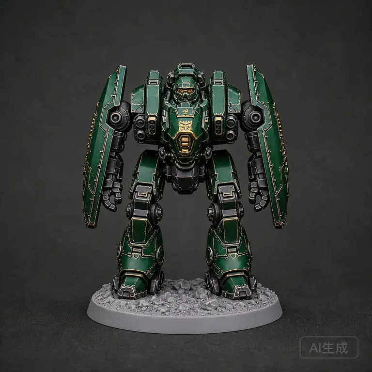Verdant machine miniature paint scheme, front view